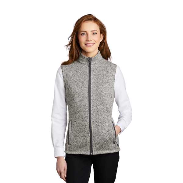 Port Authority ® Ladies Sweater Fleece Vest - Image 2