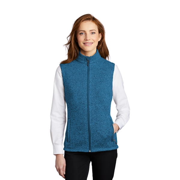 Port Authority ® Ladies Sweater Fleece Vest - Image 3