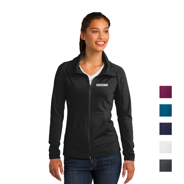 Sport-Tek® Ladies Sport-Wick® Stretch Full-Zip Jacket - Image 1