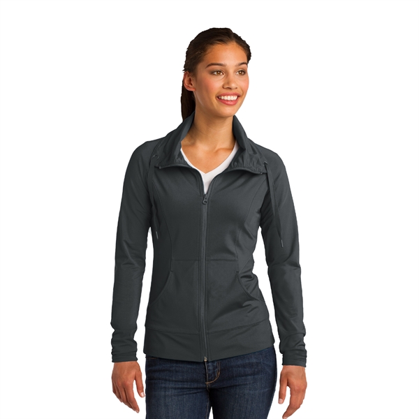 Sport-Tek® Ladies Sport-Wick® Stretch Full-Zip Jacket - Image 2