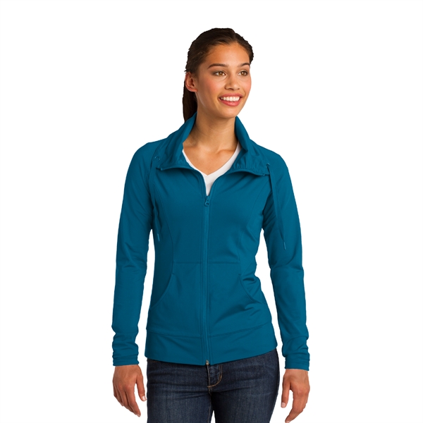 Sport-Tek® Ladies Sport-Wick® Stretch Full-Zip Jacket - Image 5
