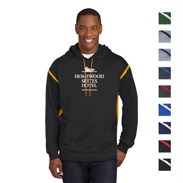 Sport-Tek® Tech Fleece Colorblock Hooded Sweatshirt - Image 1