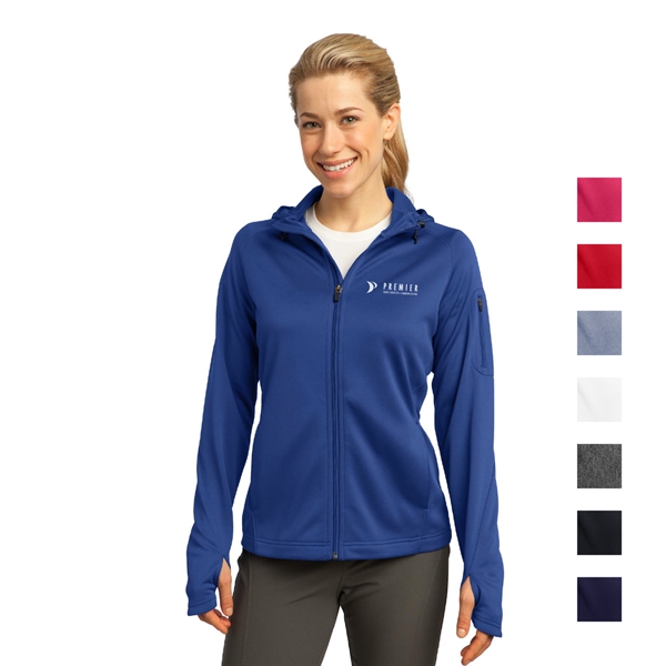 Sport-Tek® Ladies Tech Fleece Full-Zip Hooded Jacket - Image 1