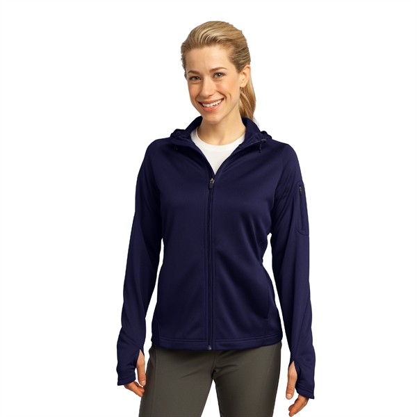 Sport-Tek® Ladies Tech Fleece Full-Zip Hooded Jacket - Image 2