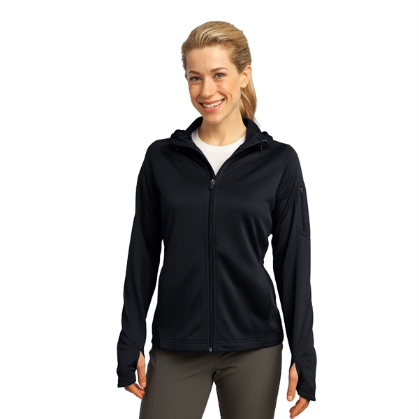 Sport-Tek® Ladies Tech Fleece Full-Zip Hooded Jacket - Image 3