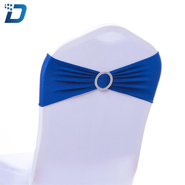 Stretch Wedding Banquet Chair Cover With Bow - Image 3
