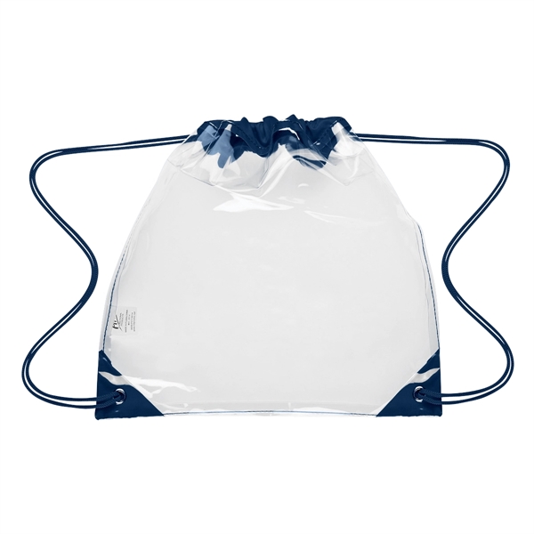 Touchdown Clear Drawstring Backpack - Image 6