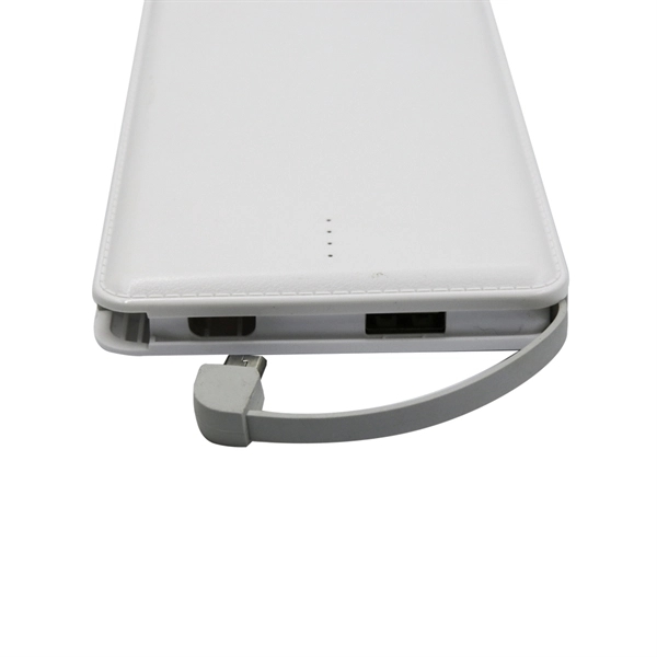 10000 mAH Heavy Duty Power Bank Slim Bar w/ Apple Adopter - Image 2