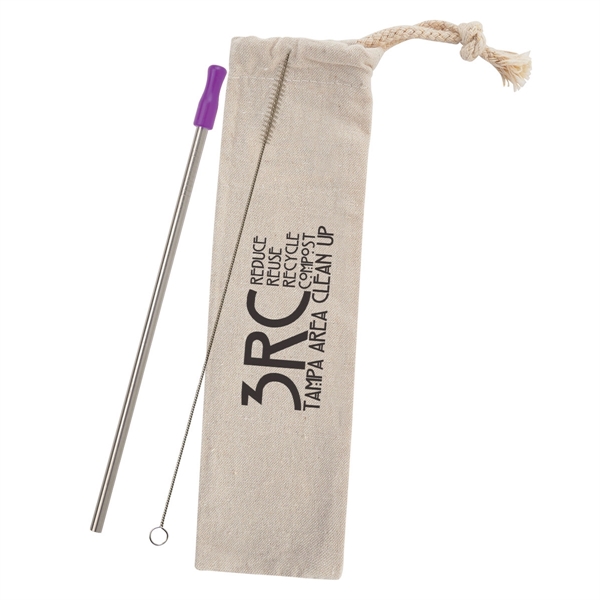 Stainless Straw Kit With Cotton Pouch - Image 5