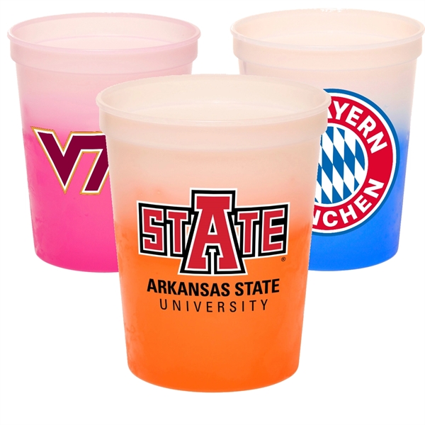 16 oz. Two-Tone Color Changing Stadium Cups BPA Free Mug
