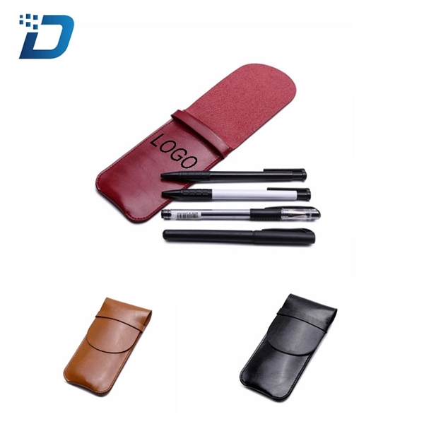 Leather Pencil Case With Logo - Image 1