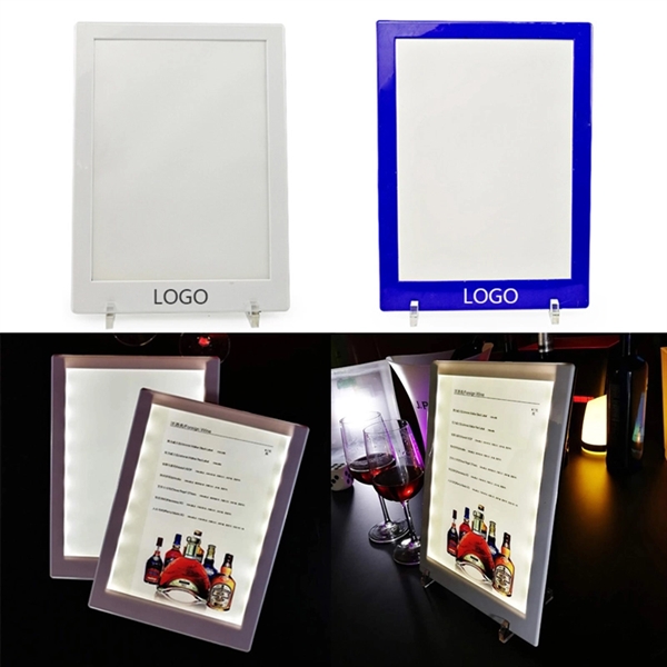 Acrylic LED Menu Cover Rechargeable - Image 1