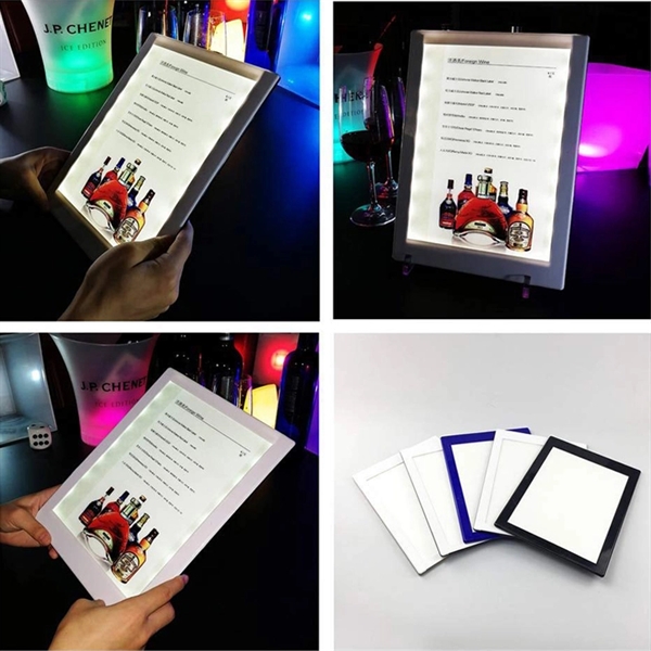 Acrylic LED Menu Cover Rechargeable - Image 2