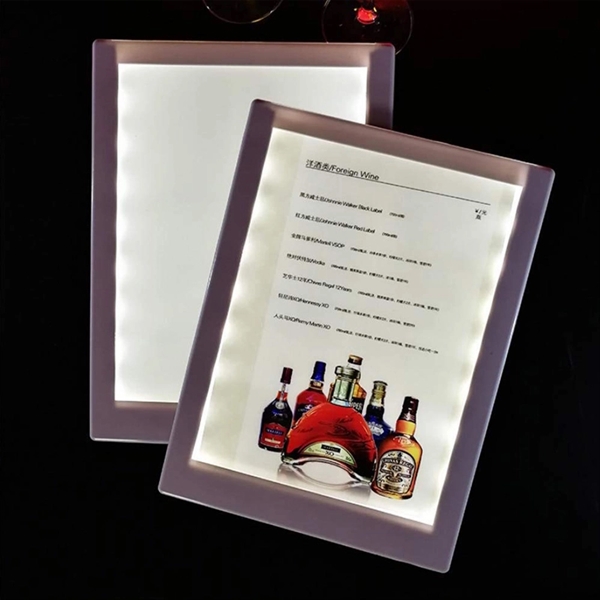 Acrylic LED Menu Cover Rechargeable - Image 6