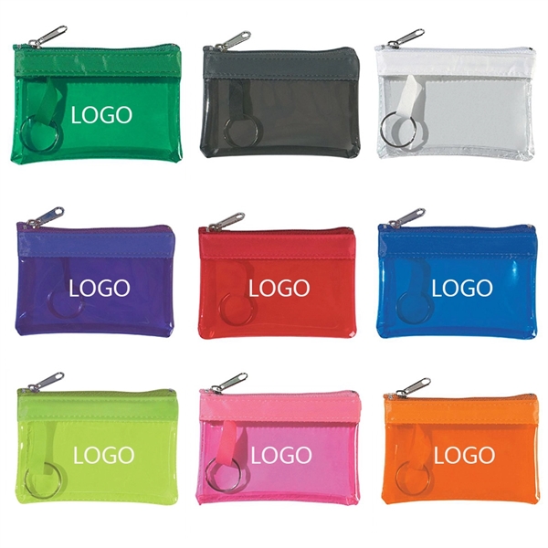 PVC Zippered Coin Pouch - Image 1