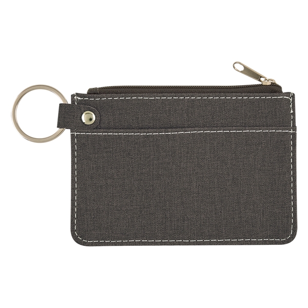 Heathered Card Wallet With Key Ring - Image 4