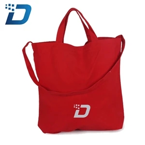 Red Canvas Tote Bag