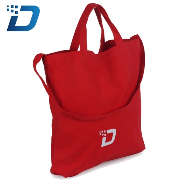 Red Canvas Tote Bag - Image 2