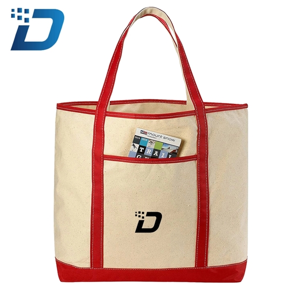 Canvas Tote Bag With Pockets - Image 2