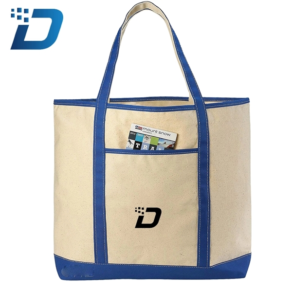 Canvas Tote Bag With Pockets - Image 3