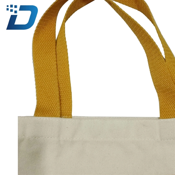 Cotton Tote Bag With Concealed Button Inside - Image 2