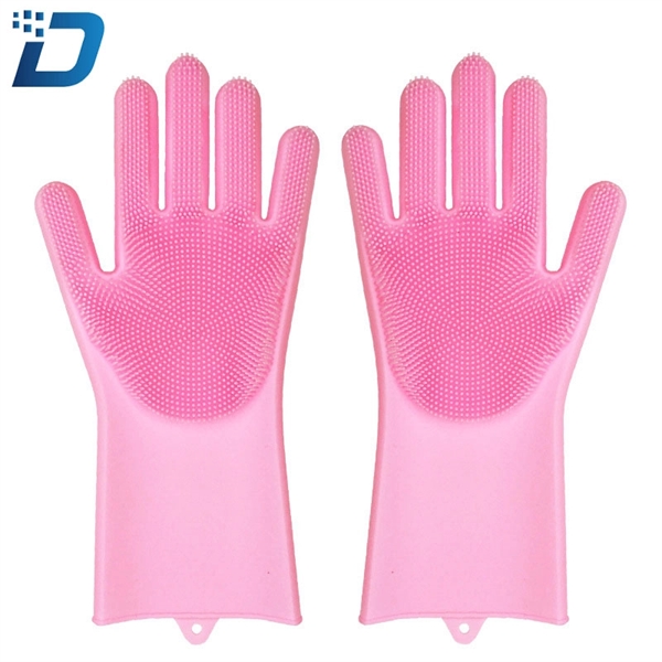 Silicone Reusable Cleaning Brush Kicthen Gloves - Image 2