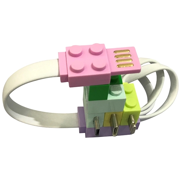Lego Shaped 4 In 1 Charging Cable Works With Most Cell Phone - Image 3
