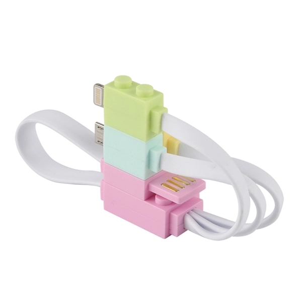 Lego Shaped 4 In 1 Charging Cable Works With Most Cell Phone - Image 12