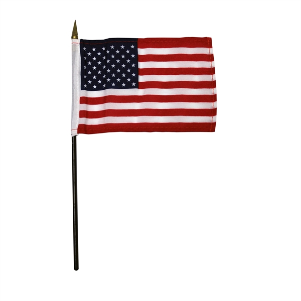 USA Printed Plastic Stick Flags - 4" x 6" - Image 1