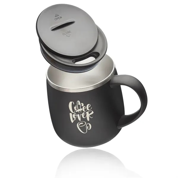 11 oz. Stainless Steel Coffee Mug with Lid - Image 2