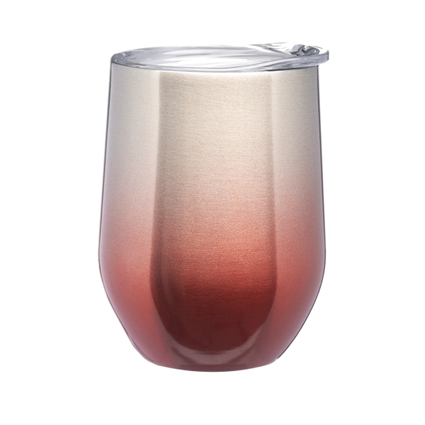 11 oz. Ombre Stemless Wine Glass with Lid - Image 14
