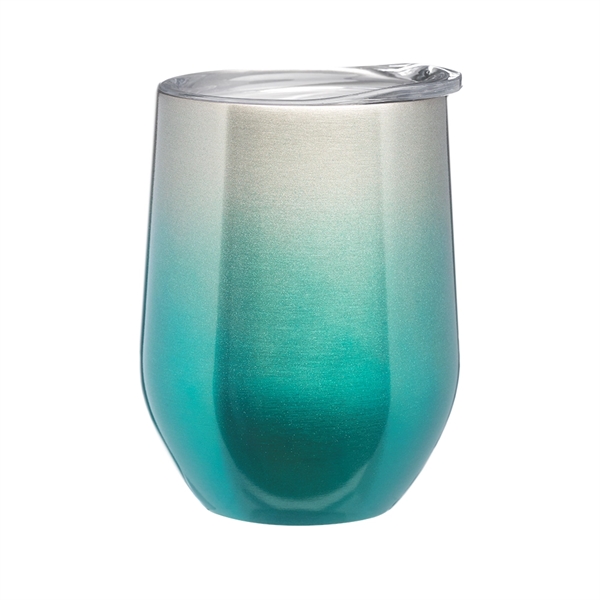 11 oz. Ombre Stemless Wine Glass with Lid - Image 17