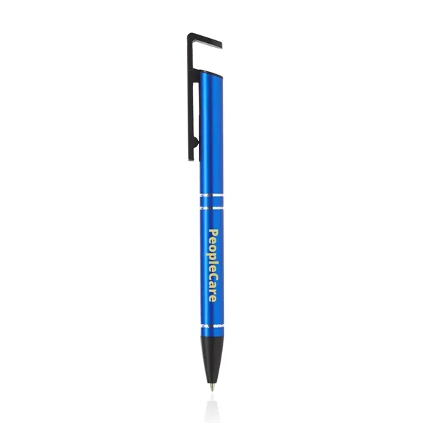 Grand Push Action 2-in-1 Metal Cell Stand Pen - Image 2