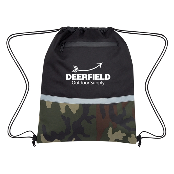 Camo Accent Drawstring Sports Pack - Image 3
