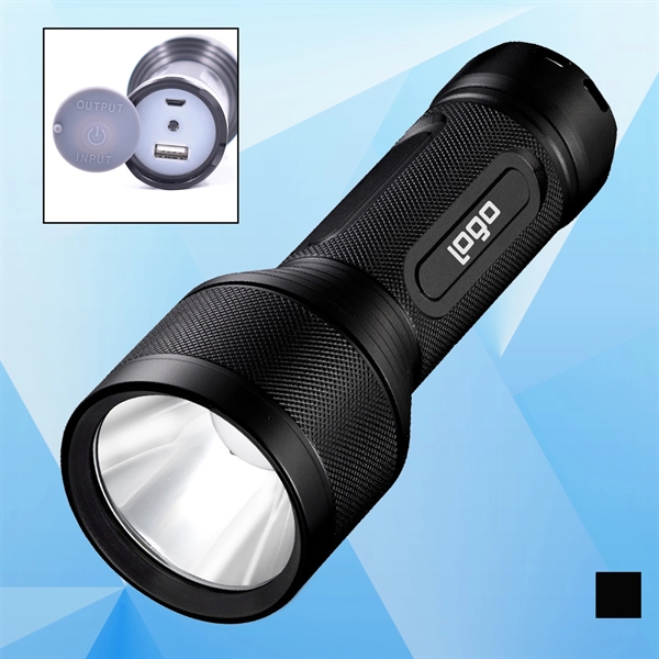 Rechargeable Flashlight w/ Spotlight - Image 1
