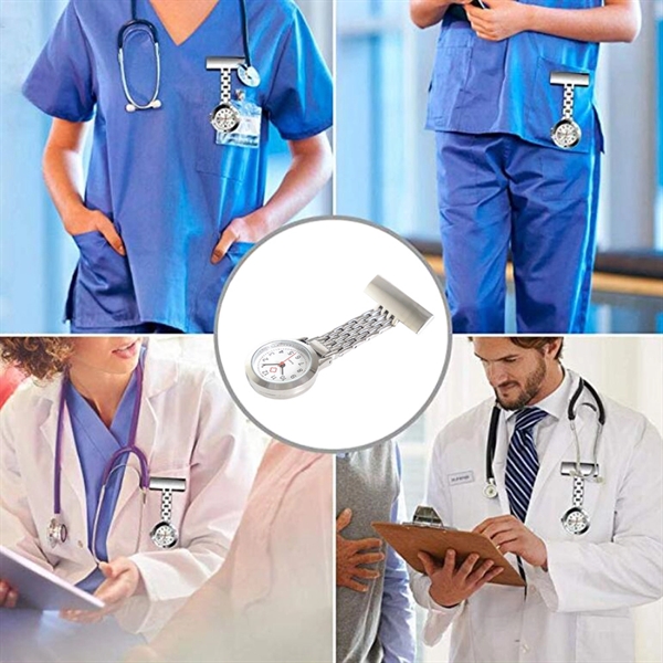 Portable Paramedic Nurse Brooch Pocket Watch Clip-on Hanging - Image 3
