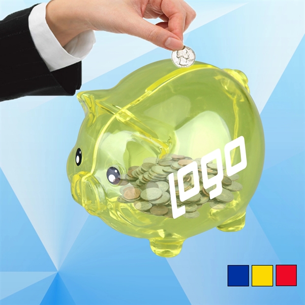 Mini Size Transparent Piggy Bank - Image 1