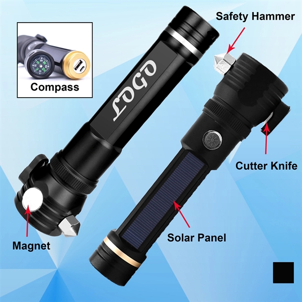 Multi-function Rechargeable Flashlight w/ Compass - Image 1