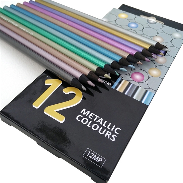 12 Colors Metallic Colors Pencil Set - Image 1