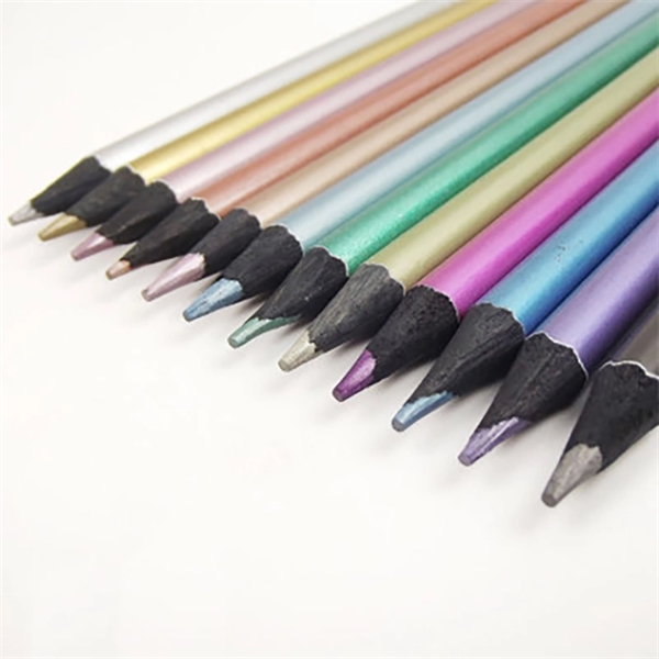 12 Colors Metallic Colors Pencil Set - Image 3