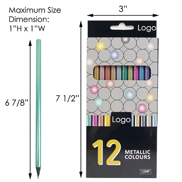 12 Colors Metallic Colors Pencil Set - Image 4