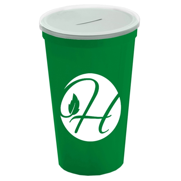 22 Oz. Stadium Cup With Coin Slot Lid - Image 4