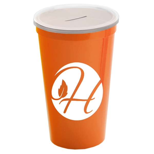 22 Oz. Stadium Cup With Coin Slot Lid - Image 7