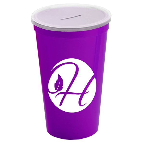 22 Oz. Stadium Cup With Coin Slot Lid - Image 14