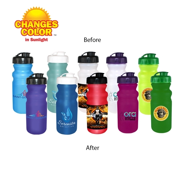 20 oz. Sun Fun Cycle Bottle with Flip Top Cap, Full Color Di - Image 1