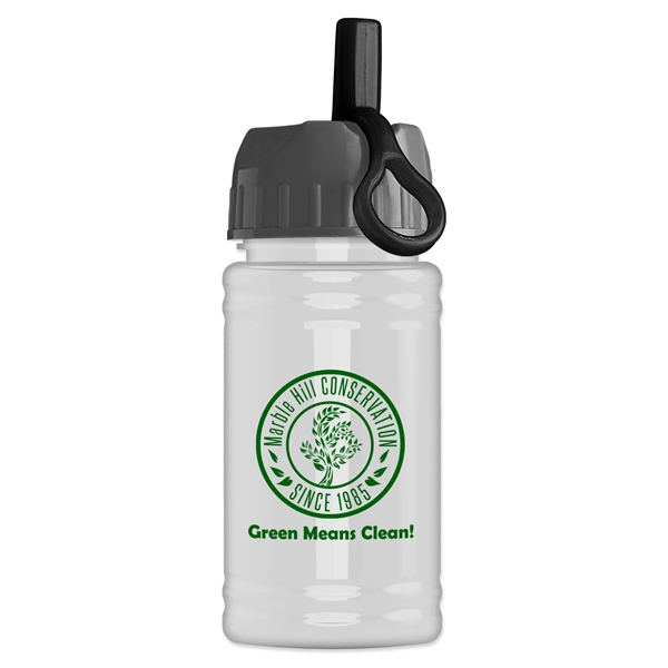 UpCycle - Mini 16 oz. rPet Sports Bottle with Ring Straw Lid - Image 8