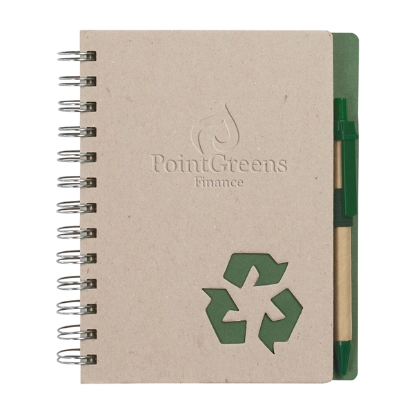 Eco-Inspired 5" x 7" Spiral Notebook & Pen - Image 2