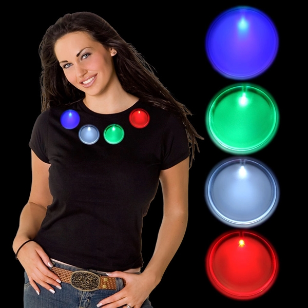 2" Lighted Glow LED Button Pin Badge - Image 7
