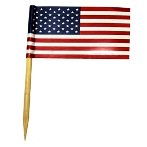USA Toothpick Flag with a 2.75" Toothpick