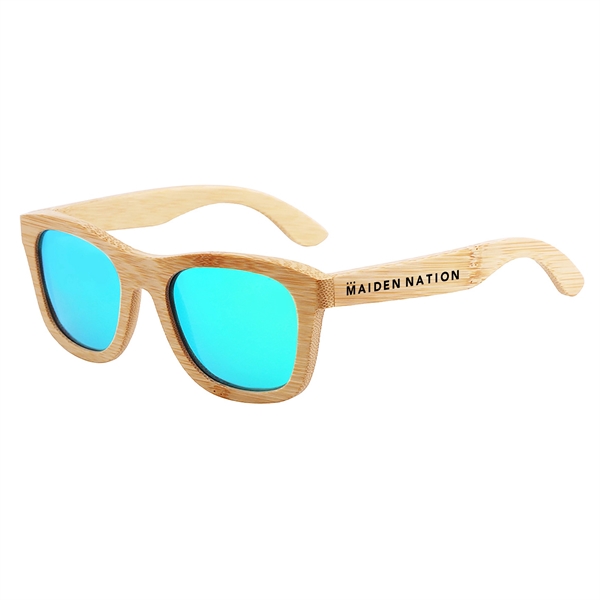 Bamboo Mirrored Lenses Promotional Sunglasses - Image 5